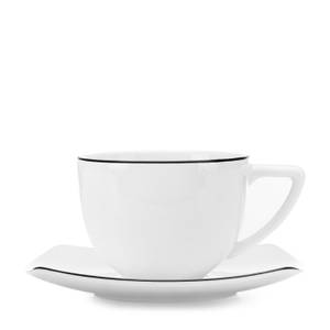 Kaffeeservice CARLINA 18-tlg 6 Personen Schwarz - Weiß