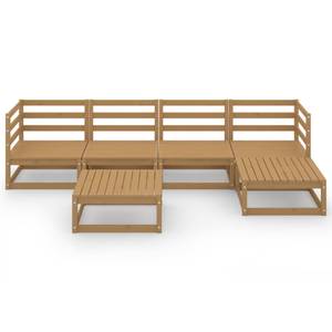 Salon de jardin (lot de 6) 3009926-1 Marron - Bois massif - Bois/Imitation - 70 x 30 x 70 cm