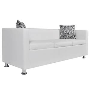 3-Sitzer-Sofa DE856 Weiß - Kunststoff - 63 x 63 x 170 cm