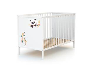 Babybett Weiß - Massivholz - 65 x 82 x 124 cm