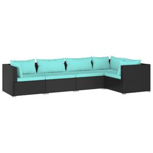 Garten-Lounge-Set (5-teilig) 3013632-16 Schwarz - Blau - Hellblau - Anzahl Teile im Set: 5