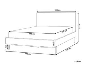 Doppelbett CORIO Schwarz - Grau - Hellgrau