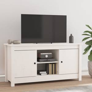 TV-Schrank D677 Weiß - Massivholz - 37 x 52 x 103 cm