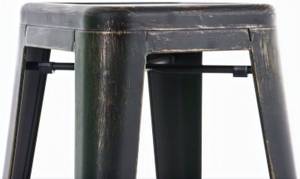 Tabouret de bar Joshua Noir brillant