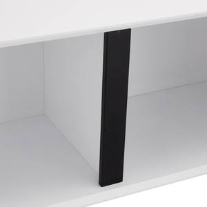Lynda TV Tisch Weiß - Holz teilmassiv - 160 x 55 x 40 cm