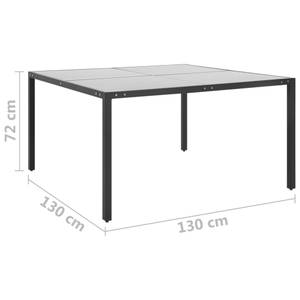 Table de jardin Gris - Métal - 130 x 72 x 130 cm