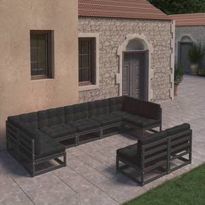 Garten-Lounge-Set 3009755-2 (9-teilig) Anthrazit - Schwarz