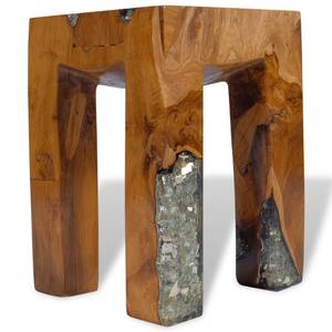 Hocker 243470 Glas - Massivholz - Holzart/Dekor - 30 x 40 x 30 cm