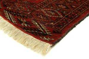 Turkaman - 174x128cm Rot - Naturfaser - 128 x 1 x 174 cm