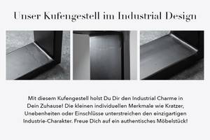 Couchtisch IRON CRAFT Schwarz - Braun - Metall - Massivholz - Holzart/Dekor - 100 x 45 x 60 cm