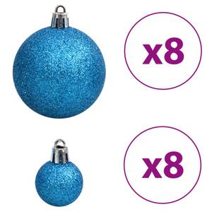 Weihnachtskugel (100er Set) 295555 Blau - Silber