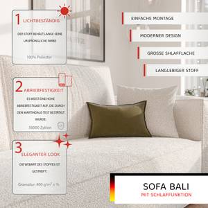 Sofa Bali Beige - Holzwerkstoff - 255 x 59 x 105 cm