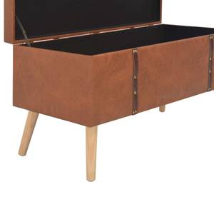 Hocker(3er Set) 296799 Braun - Massivholz - Kunstleder - 85 x 47 x 38 cm