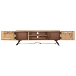 Meuble tv 247971 Marron - Bois massif - Bois/Imitation - 140 x 45 x 30 cm