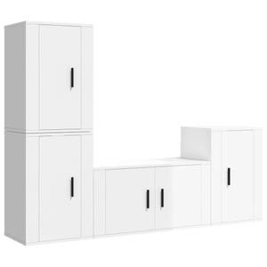 TV-Schrank 4er Set D228 Hochglanz Weiß