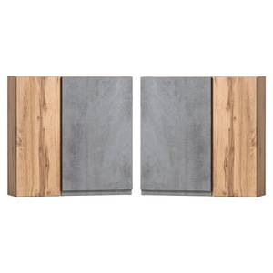 Badmöbel Set VASTO-CONCRETE (4-tlg.) Braun - Holzwerkstoff - 185 x 200 x 47 cm