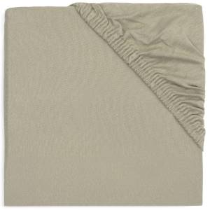 Drap-housse Jersey Olive Vert - Fibres naturelles - 70 x 1 x 140 cm