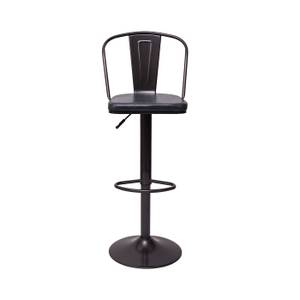 Tabouret de bar H10a (lot de 2) Noir - Gris