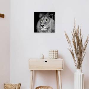 Tableau mural lion 45 x 45 cm