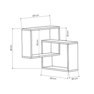 Étagère d'angle Ring Gris - Bois manufacturé - 60 x 68 x 20 cm