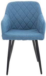 Esszimmerstühle Shila 4er Set Blau - Textil