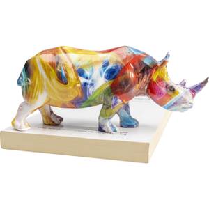 Figurine décorative Colored Rhino 17cm Matière plastique - 8 x 17 x 6 cm