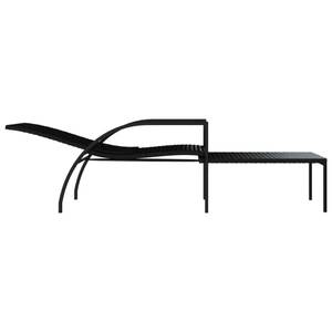 Chaise longue Noir