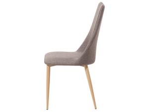 Chaise de salle à manger CLAYTON Beige - Chêne clair - Taupe