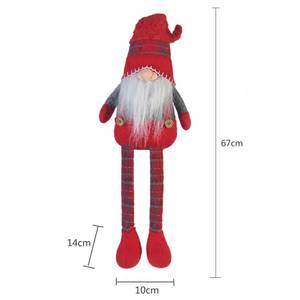 Gnome de Noël RE6410 Rouge - Textile - 14 x 67 x 10 cm