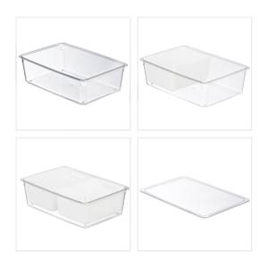 Kühlschrank Organizer 2er Set Weiß - Kunststoff - 34 x 10 x 22 cm