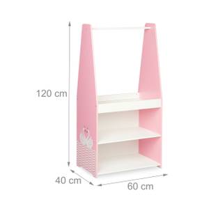 Portemanteau pour la chambre de l'enfant Rose foncé - Blanc - Bois manufacturé - 60 x 120 x 40 cm