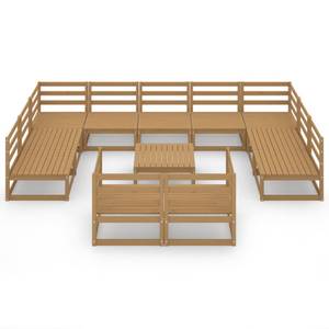 Salon de jardin (lot de 12) 3009766-2 Bois massif - Bois/Imitation - 70 x 30 x 70 cm