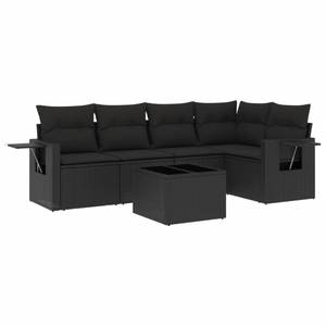 Gartensitzgruppe K1127(6-tlg) Schwarz - Massivholz - 69 x 62 x 62 cm