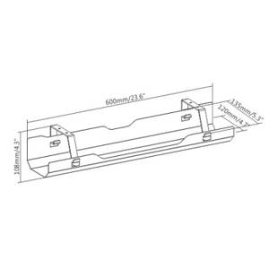 Kabelwanne LUMCC11-4_WIT Weiß - Metall - 60 x 11 x 13 cm