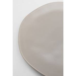 Assiettes plates Organic (lot de 4) Gris - 20 x 2 x 20 cm