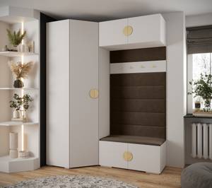 Garderobe Inova 4 Z21 Braun - Gold - Weiß - Gold