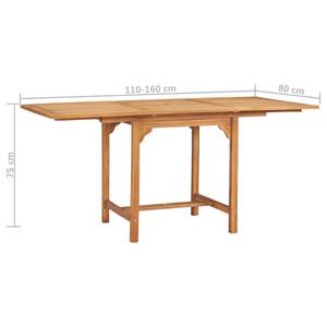 Salle à manger (lot de 5) 3007219-4 Marron - Bois massif - Bois/Imitation - 80 x 75 x 160 cm