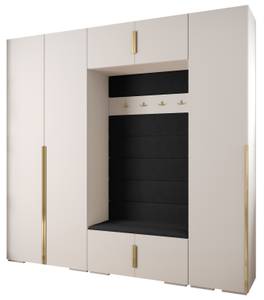 Garderobe Inova 1 Z8 Schwarz - Gold - Weiß - Gold