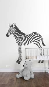 Fototapete Zebras Schwarz - Naturfaser - Textil - 150 x 279 x 279 cm