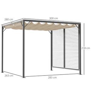 Pavillon 84C-138 Metall - 280 x 238 x 300 cm