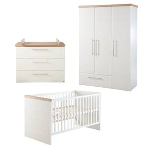 Set de chambre bébé Nele 3 pcs Blanc - Bois manufacturé