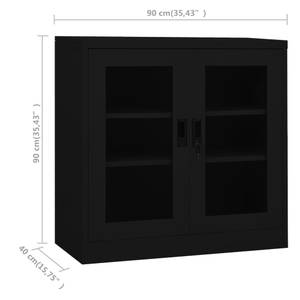 Büroschrank 3006974 Schwarz - Höhe: 90 cm