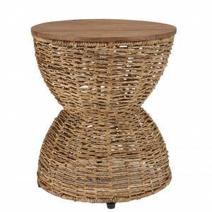 Hocker ALIDA Braun - Massivholz - 41 x 47 x 41 cm