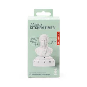 Minuteur de cuisine Mozart Blanc - Matière plastique - Hauteur : 13 cm