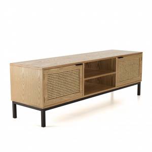 TV-Möbel MARCEAU Braun - Holz teilmassiv - 40 x 48 x 147 cm