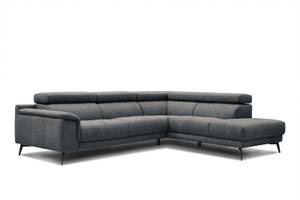 Ecksofa Fiero (5-Sitzer) Dunkelgrau