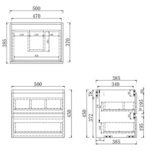 Badschrank Unterschrank Y-XS120X Breite: 50 cm