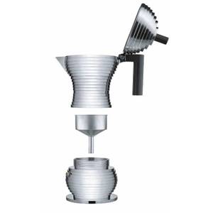 Kaffeemaschine Pulcina Schwarz - Silber - Keramik - 10 x 20 x 16 cm