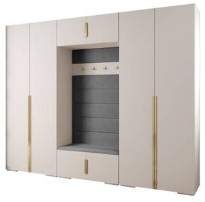 Garderobe Inova 1 Z9 Gold - Grau - Weiß - Gold