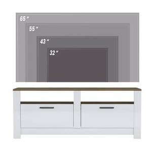 TV-Schrank Grado weiß/braun Weiß - Holzwerkstoff - 146 x 57 x 37 cm